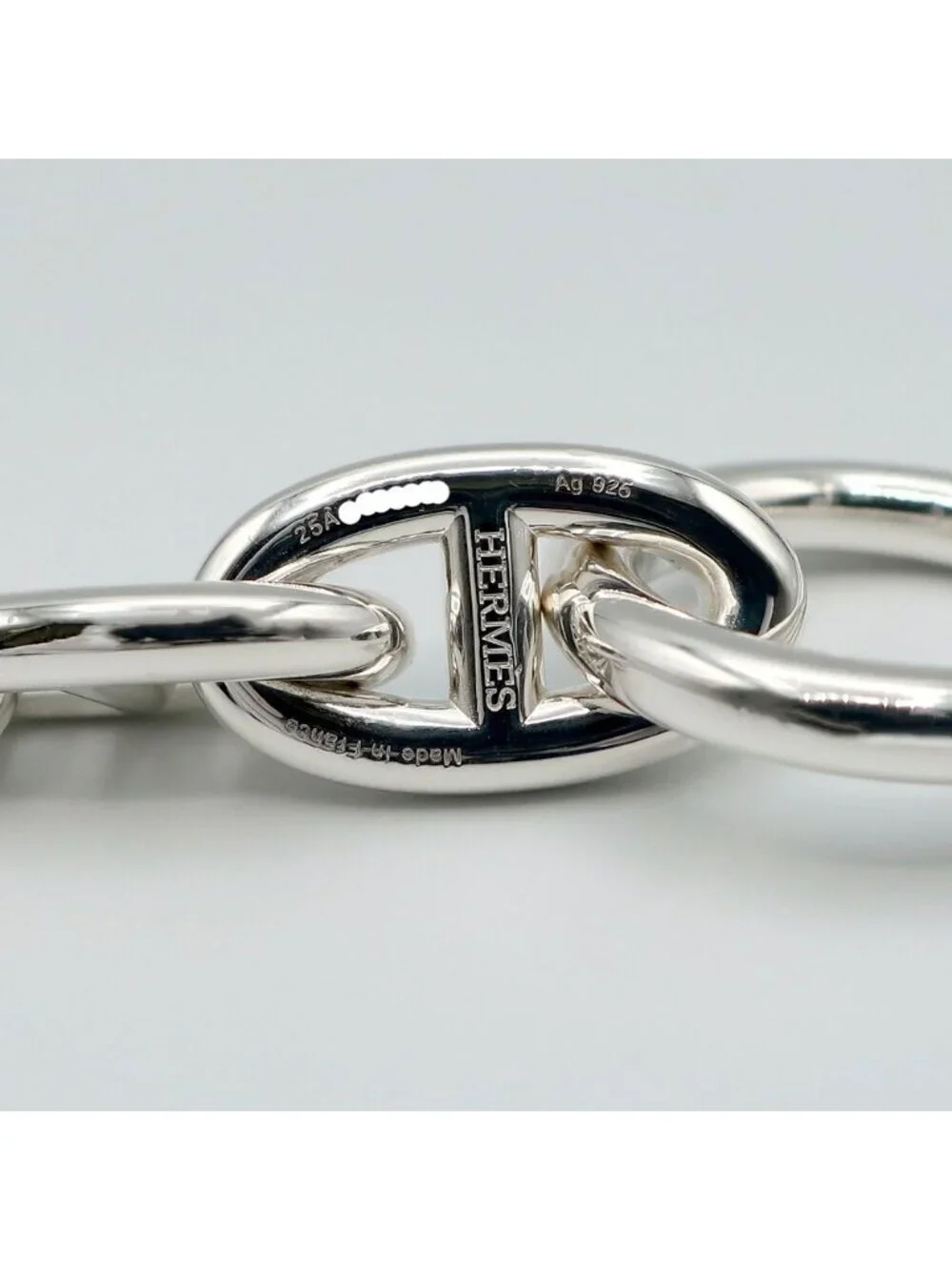 Hermes Chaine D'ancre GM Bracelet 925 Silver 15 Links